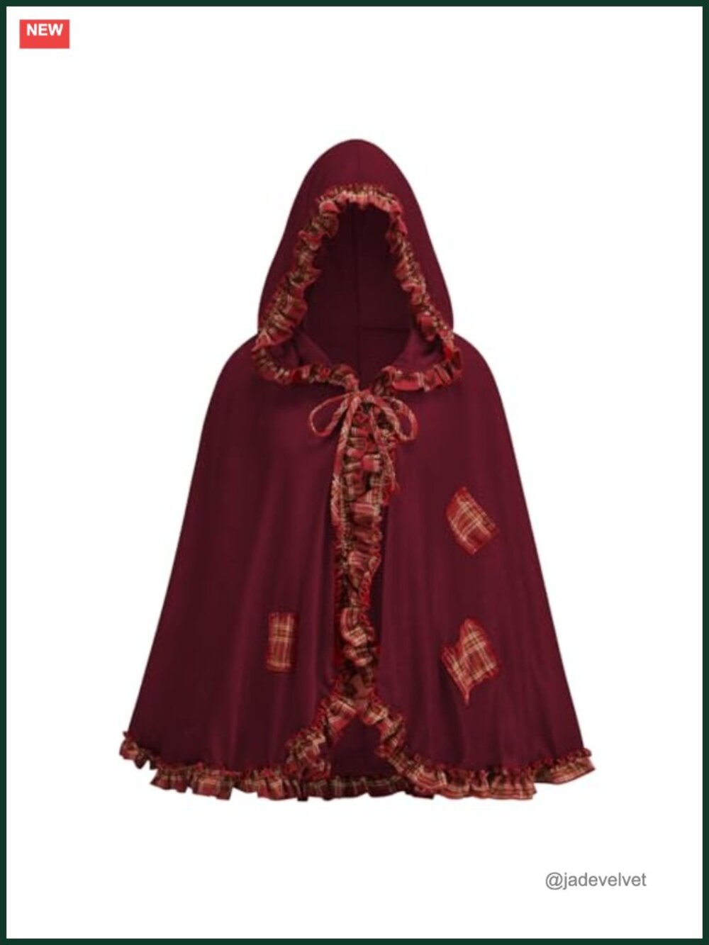 LMYOVE Hooded Velvet Cape Cloak Little Red Riding Hood Adult Cosplay